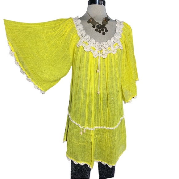 *NEW* COVER UP Beach Yellow One Size - Picture 14 of 16